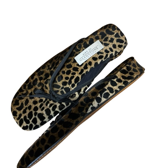 AMY JO GLADSTONE sz Large House Slippers Mules Cheetah Animal Print Padded 🇺🇸 - Picture 4 of 9